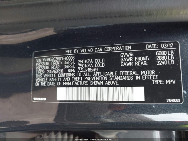 2013 VOLVO XC90 YV4952CZ6D1640886 Photo 8