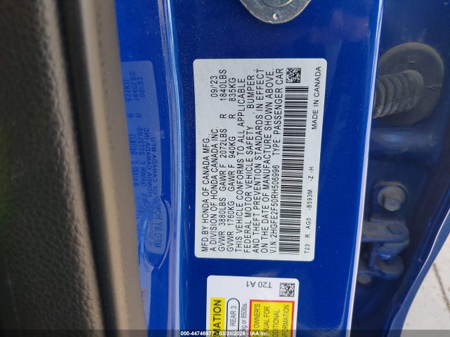 Aukcja sprzedaży 2024 Honda Civic Sport, vin: 2HGFE2F50RH506996, numer aukcji: 44746977