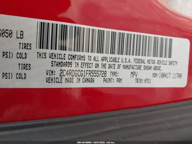 Dodge Grand Caravan Sxt 2015 2C4RDGCG1FR555728 Image 9