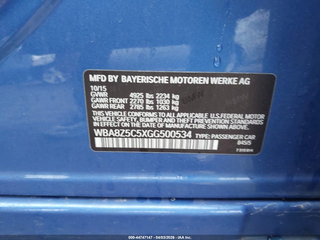 2016 BMW 328I GRAN TURISMO WBA8Z5C5XGG500534 Photo 8