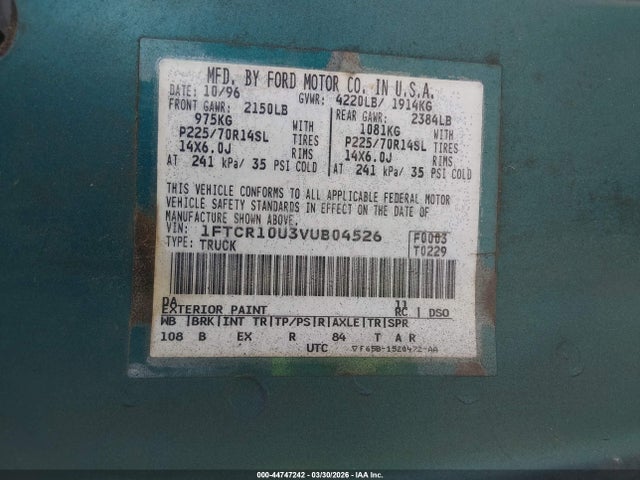 1997 FORD RANGER 1FTCR10U3VUB04526 Photo 8