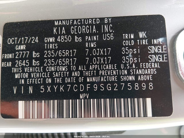5XYK7CDF9SG275898 KIA Sportage X-pro