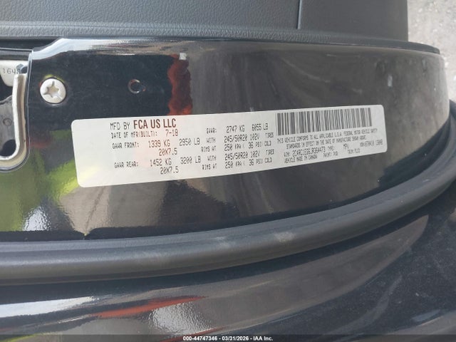 Продаж на аукціоні авто 2018 Chrysler Pacifica Touring L Plus, vin: 2C4RC1EG6JR364473, номер лоту: 44747346