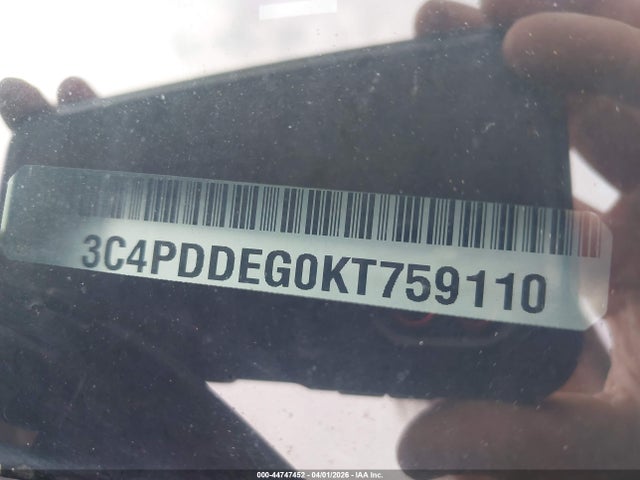44747452 :رقم المزاد ، 3C4PDDEG0KT759110 vin ، 2019 Dodge Journey Gt Awd مزاد بيع