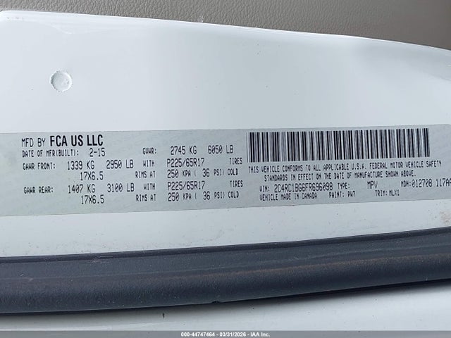 2015 CHRYSLER TOWN & COUNTRY 2C4RC1BG6FR696098 Photo 8