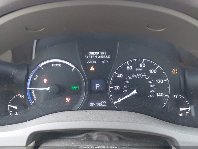 44747504 :رقم المزاد ، JTJBC1BA5D2063551 vin ، 2013 Lexus Rx 450h مزاد بيع