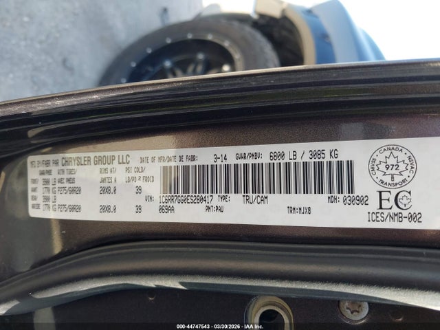 Aukcja sprzedaży 2014 Ram 1500 Slt, vin: 1C6RR7GG0ES280417, numer aukcji: 44747543