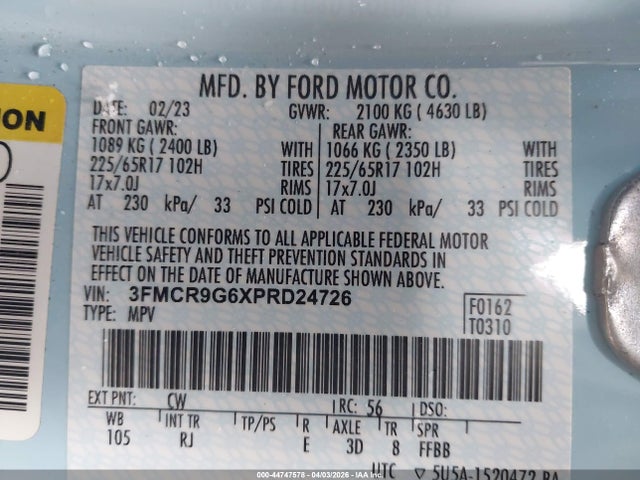 Ford Bronco Sport Heritage 2023 3FMCR9G6XPRD24726 Image 9