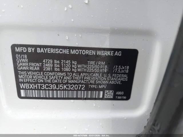WBXHT3C39J5K32072 BMW X1 Xdrive28i