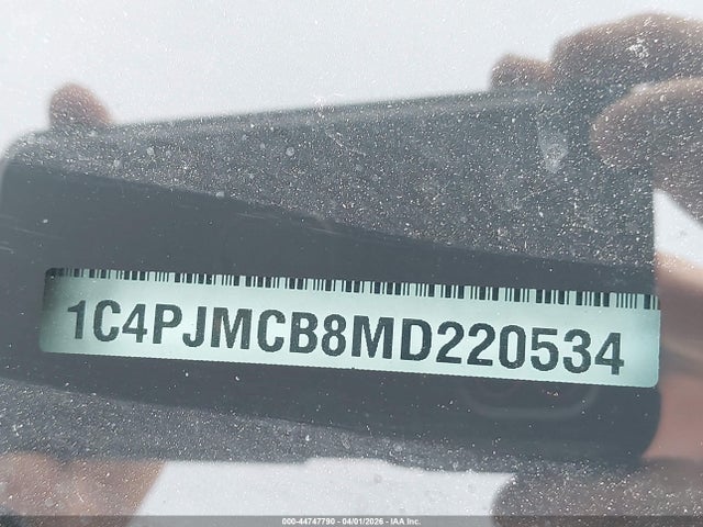 Aukcja sprzedaży 2021 Jeep Cherokee Latitude 4x4, vin: 1C4PJMCB8MD220534, numer aukcji: 44747790