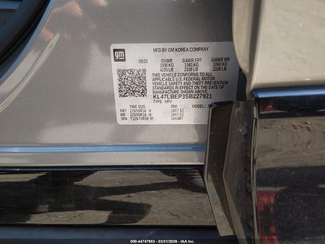 44747983 :رقم المزاد ، KL47LBEP3SB227921 vin ، 2025 Buick Envista Sport Touring Fwd مزاد بيع