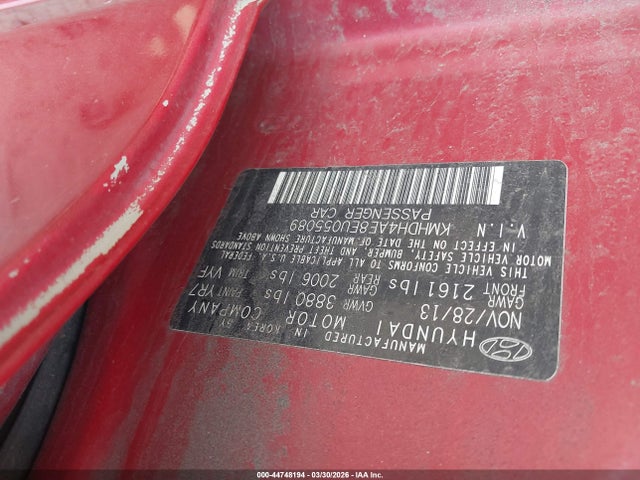 Продаж на аукціоні авто 2014 Hyundai Elantra Se, vin: KMHDH4AE8EU055089, номер лоту: 44748194