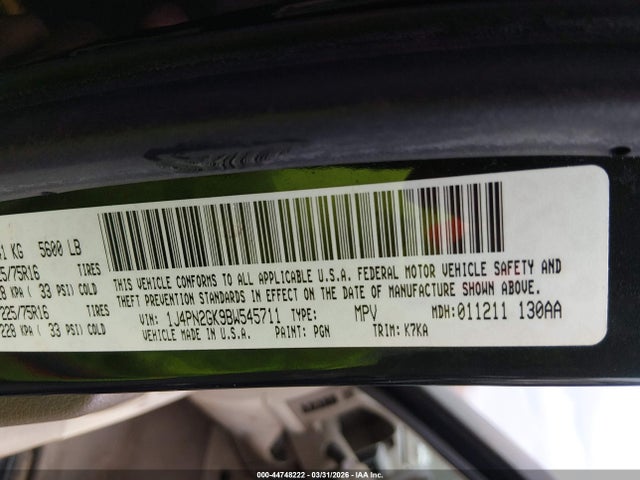 Aukcja sprzedaży 2011 Jeep Liberty Sport, vin: 1J4PN2GK9BW545711, numer aukcji: 44748222