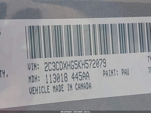 2019 DODGE CHARGER 2C3CDXHG5KH572079 Photo 8