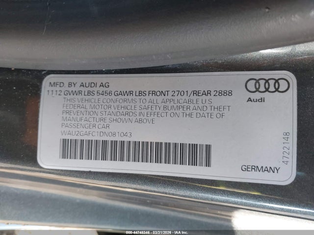 2013 AUDI A7 WAU2GAFC1DN081043 Photo 8