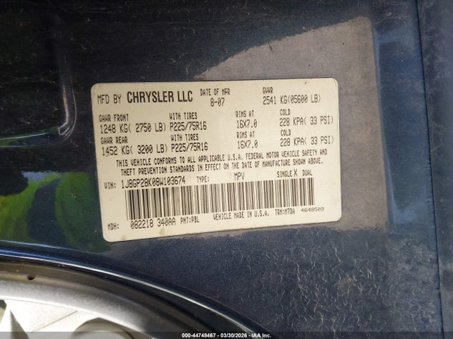 2008 JEEP LIBERTY 1J8GP28K08W103674 Photo 8