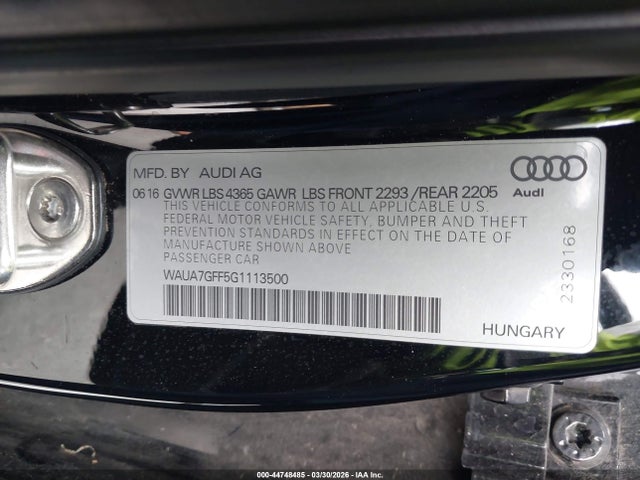 2016 AUDI A3 WAUA7GFF5G1113500 Photo 8