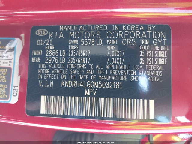 2021 KIA SORENTO HYBRID KNDRH4LG0M5032181 Photo 8