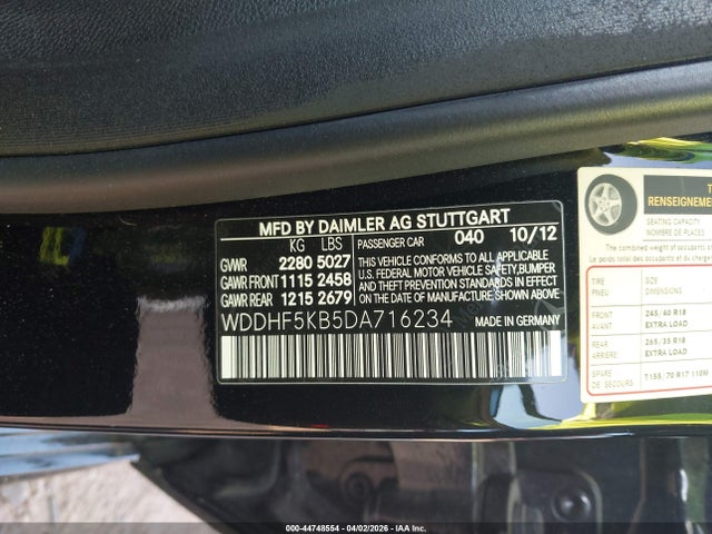 Продажа на аукционе авто 2013 Mercedes-benz E 350, vin: WDDHF5KB5DA716234, номер лота: 44748554