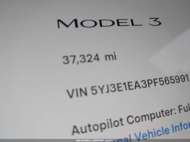Продажа на аукционе авто 2023 Tesla Model 3 Rear-wheel Drive, vin: 5YJ3E1EA3PF565991, номер лота: 44748614