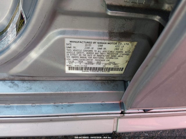 2006 NISSAN ALTIMA 1N4AL11D16C144558 Photo 8