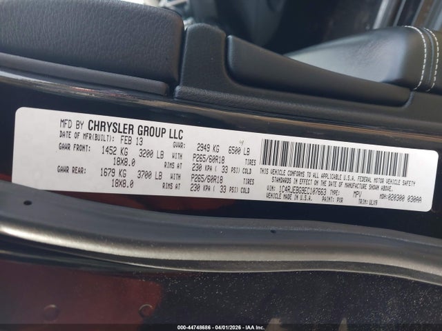 1C4RJEBG9EC107663 Jeep Grand Cherokee Limited