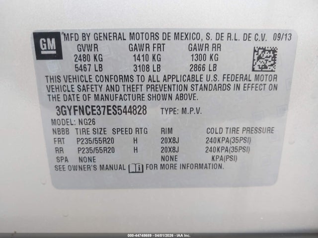 2014 CADILLAC SRX 3GYFNCE37ES544828 Photo 8