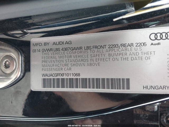 2015 AUDI A3 WAUACGFFXF1011068 Photo 8