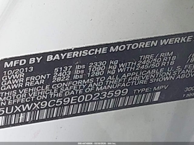 2014 BMW X3 5UXWX9C59E0D23599 Photo 8