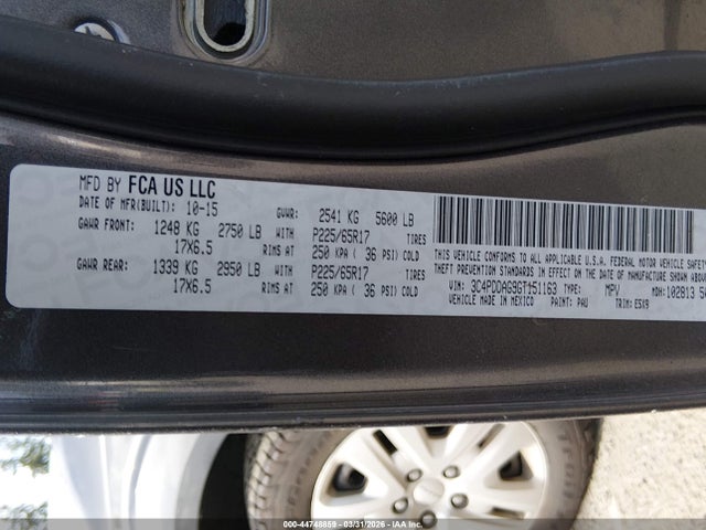 2016 DODGE JOURNEY 3C4PDDAG9GT151163 Photo 8