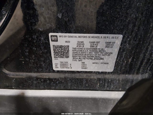Продаж на аукціоні авто 2022 Gmc Terrain Awd At4, vin: 3GKALYEV2NL250286, номер лоту: 44749131