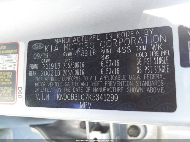 2019 KIA NIRO KNDCB3LC7K5341299 Photo 8