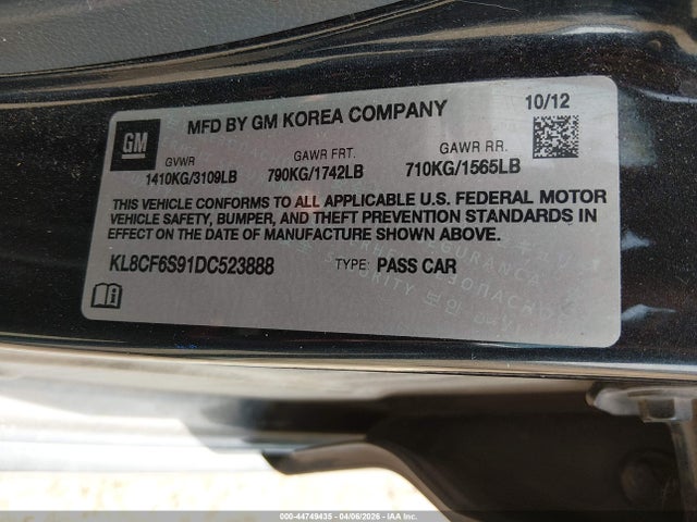 2013 CHEVROLET SPARK KL8CF6S91DC523888 Photo 8