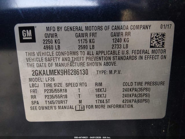 2GKALMEK9H6286130 GMC Terrain Sle-1