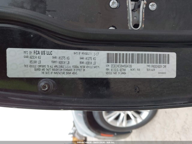 Продаж на аукціоні авто 2017 Chrysler 300c, vin: 2C3CCAEG9HH564726, номер лоту: 44749638