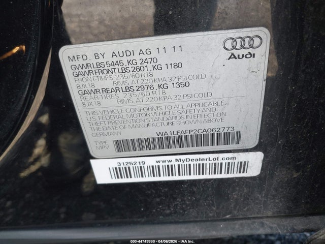 2012 AUDI Q5 WA1LFAFP2CA062773 Photo 8