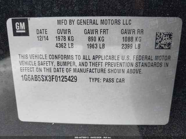 2015 CADILLAC ATS 1G6AB5SX3F0125429 Photo 8