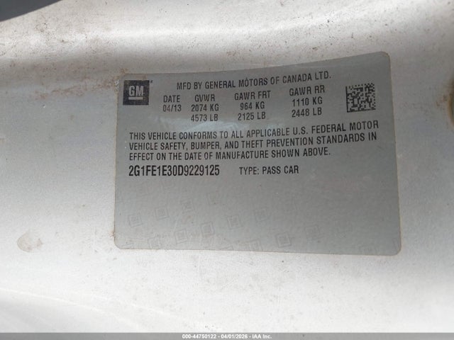 2013 CHEVROLET CAMARO 2G1FE1E30D9229125 Photo 8