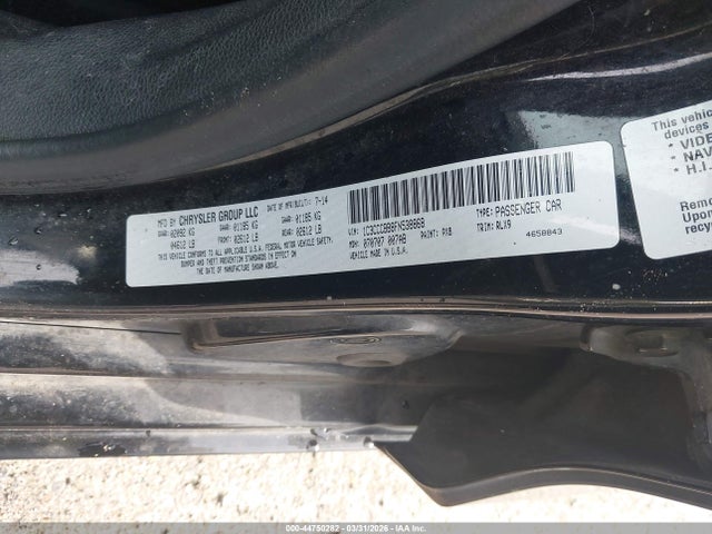 Продажа на аукционе авто 2015 Chrysler 200 S, vin: 1C3CCCBB8FN538868, номер лота: 44750282