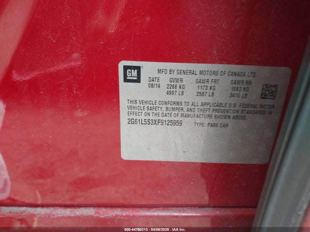 2015 CADILLAC XTS 2G61L5S3XF9125959 Photo 8