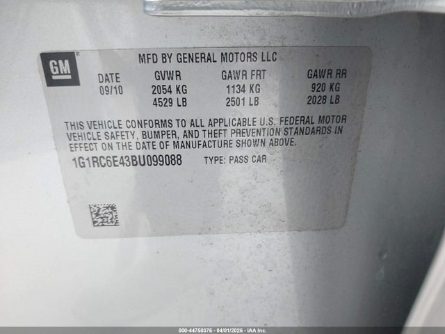 2011 CHEVROLET VOLT 1G1RC6E43BU099088 Photo 8