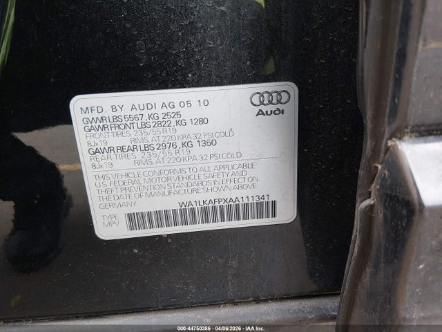 2010 AUDI Q5 WA1LKAFPXAA111341 Photo 8
