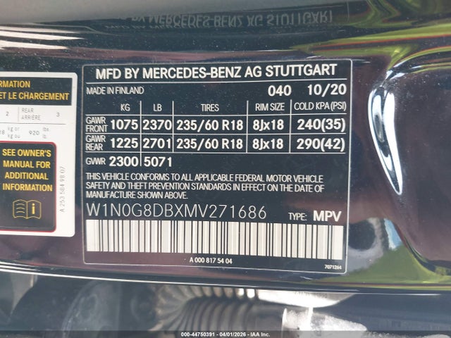 2021 MERCEDES-BENZ GLC 300 W1N0G8DBXMV271686 Photo 8
