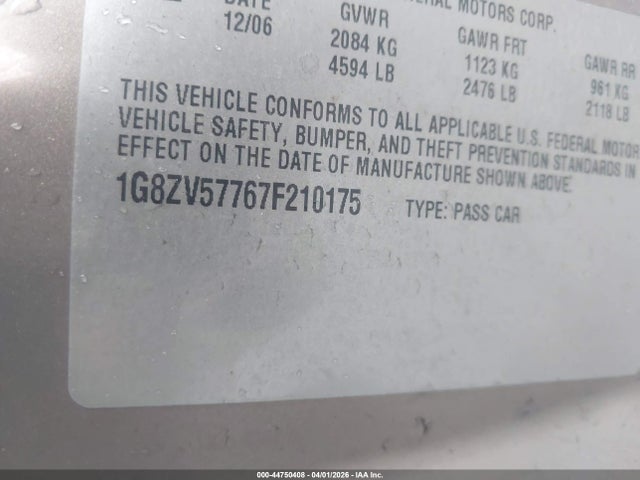 2007 SATURN AURA 1G8ZV57767F210175 Photo 8