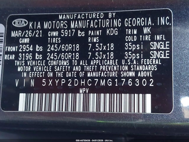 2021 KIA TELLURIDE 5XYP2DHC7MG176302 Photo 8