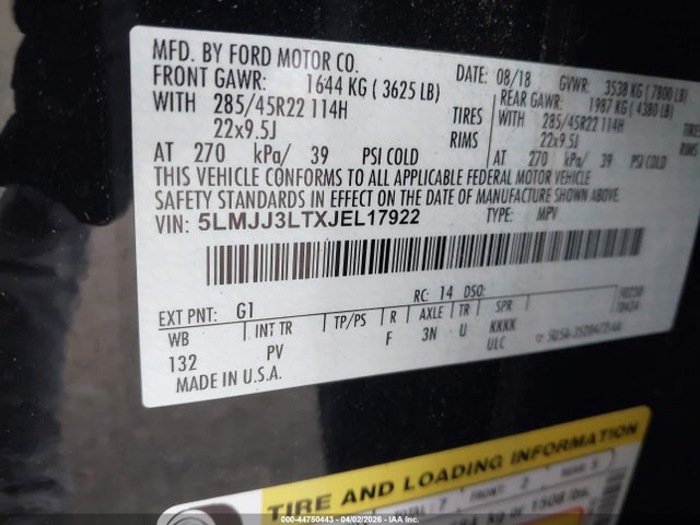 5LMJJ3LTXJEL17922 Lincoln Navigator L Reserve
