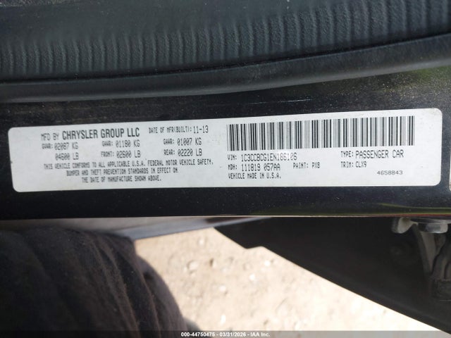Chrysler 200 Limited 2014 1C3CCBCG1EN186106 Image 9