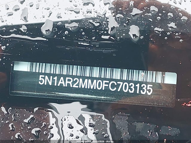 2015 Nissan Pathfinder Platinum/s/sl/sv მანქანა იყიდება აუქციონზე, vin: 5N1AR2MM0FC703135, აუქციონის ნომერი: 44750508