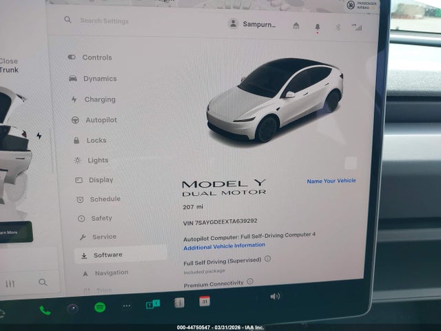 2026 TESLA MODEL Y 7SAYGDEEXTA639292 Photo 6
