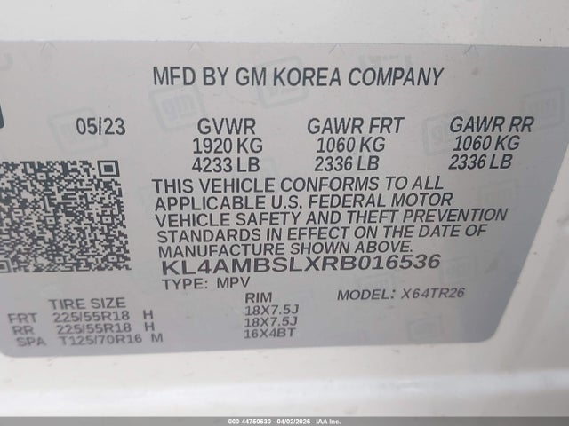 Продажа на аукционе авто 2024 Buick Encore Gx Preferred Fwd, vin: KL4AMBSLXRB016536, номер лота: 44750630